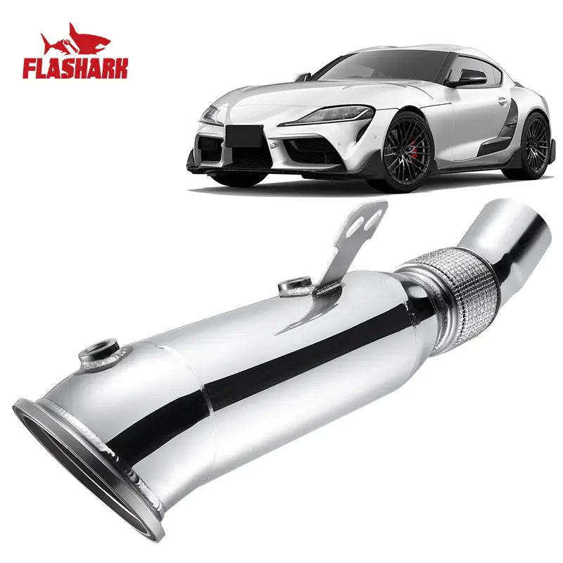 Flashark Catless Downpipe Exhaust Direct Fit Upgrade for 2020-2024 Toyota A90 Supra (B58 Engine)