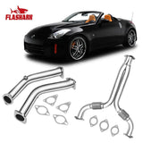 Downpipe Exhaust/Test Pipes for 2003-2007 Nissan 350z With Gaskets And Bolts Flashark