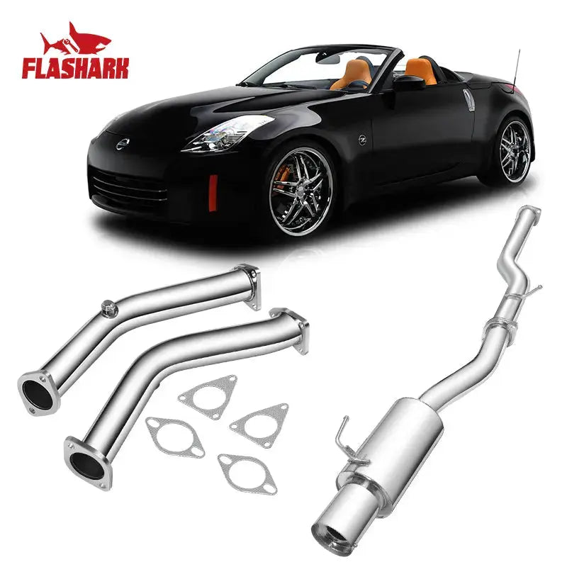 Downpipe Exhaust/Test Pipes for 2003-2006 Nissan 350z Infiniti G35 With Gaskets And Bolts Flashark