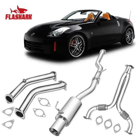 Downpipe Exhaust/Test Pipes for 2003-2006 Nissan 350z Infiniti G35 With Gaskets And Bolts Flashark