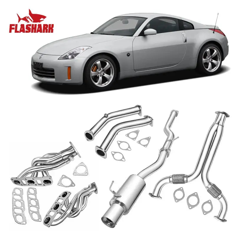 Downpipe Exhaust/Test Pipes for 2003-2006 Nissan 350z Infiniti G35 With Gaskets And Bolts Flashark
