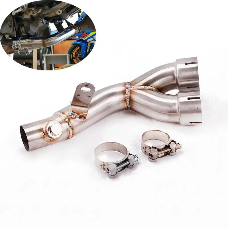 Downpipe Exhaust Y Middle Pipe Exhaust for 2006-2019 Yamaha YZF-R6 R600