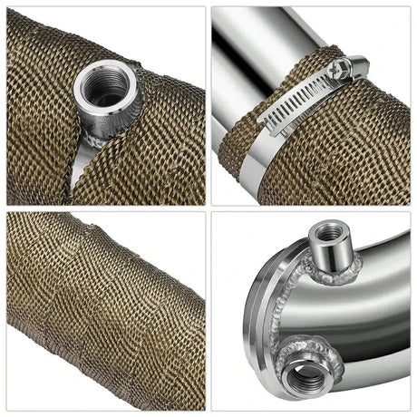 2011-2016 Chevy/GMC 6.6L LML Duramax Diesel 3 inch Downpipe Exhaust Intercooler Pipe Kit Flashark