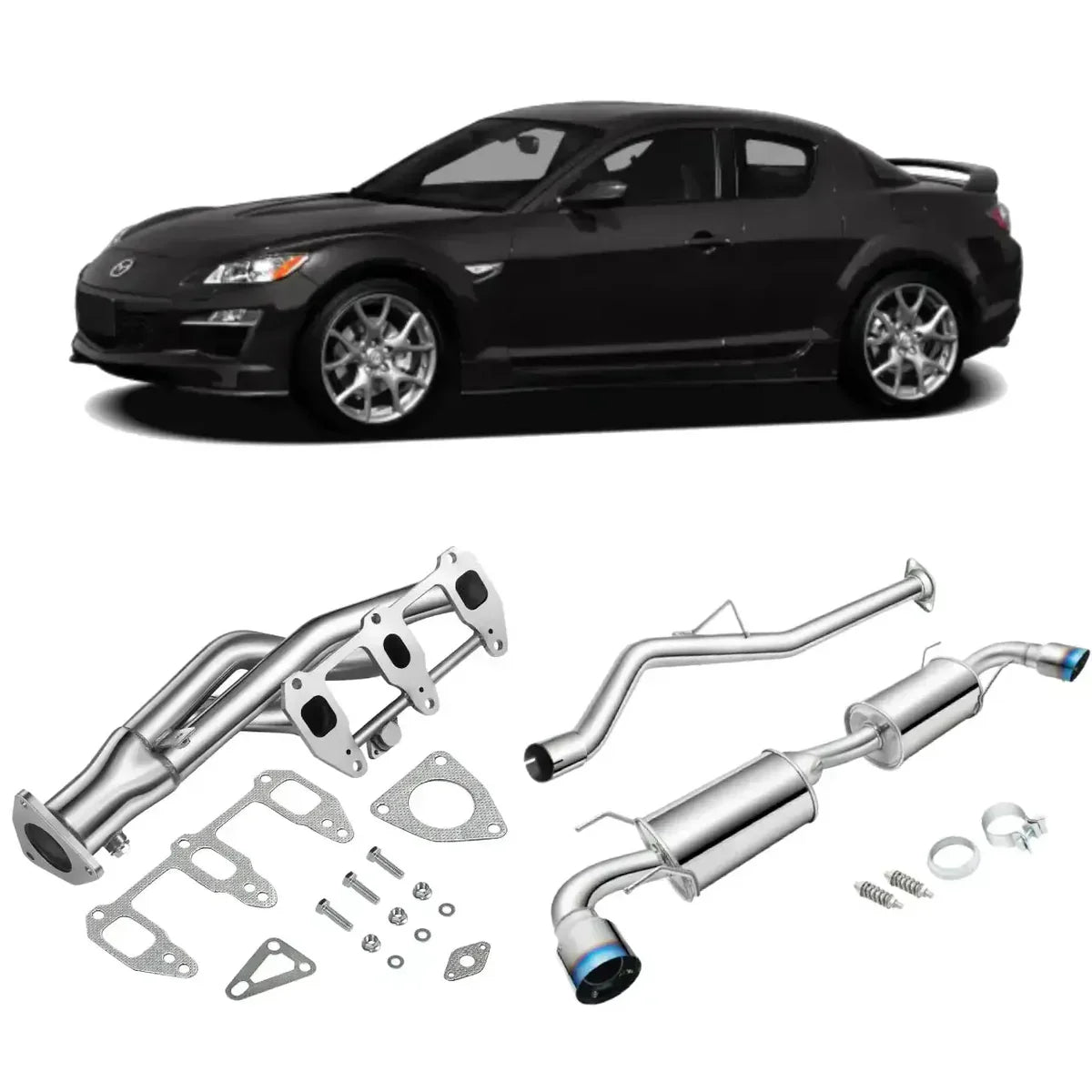 Exhaust Headers for 2004-2011 Mazda RX8 1.3L Flashark