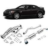 2004-2008 Mazda RX-8 1.3L Catback Exhaust System w/ Dual Burnt Tip Flashark