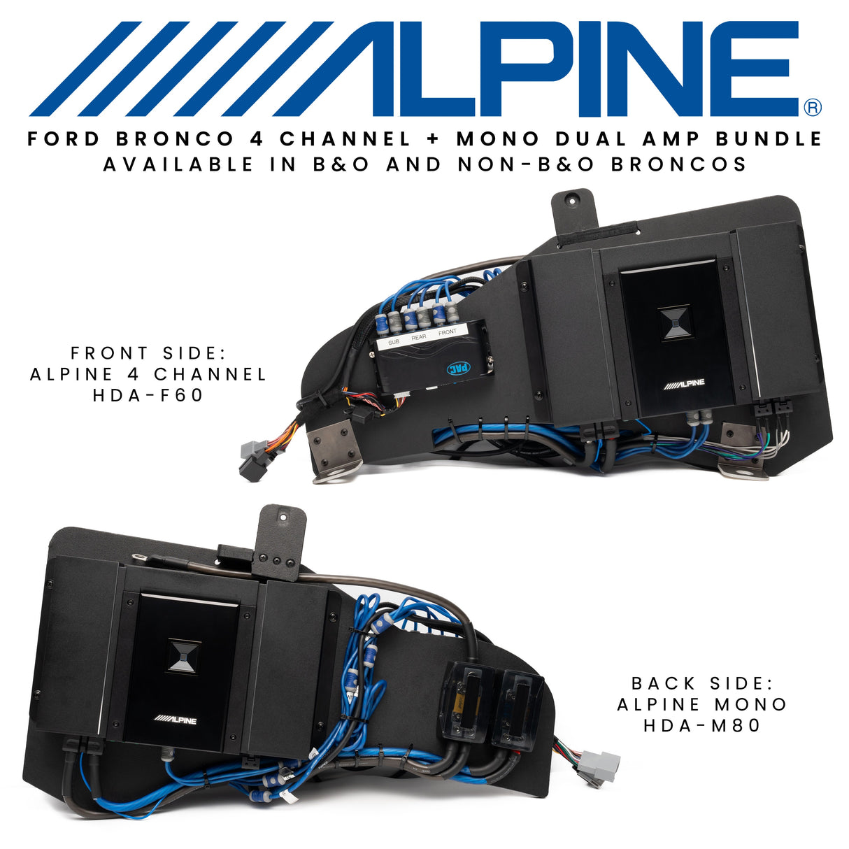 Alpine Status Series Plug & Play Full System Bundle Upgrade (B&O System) | '21 - Current Ford Bronco