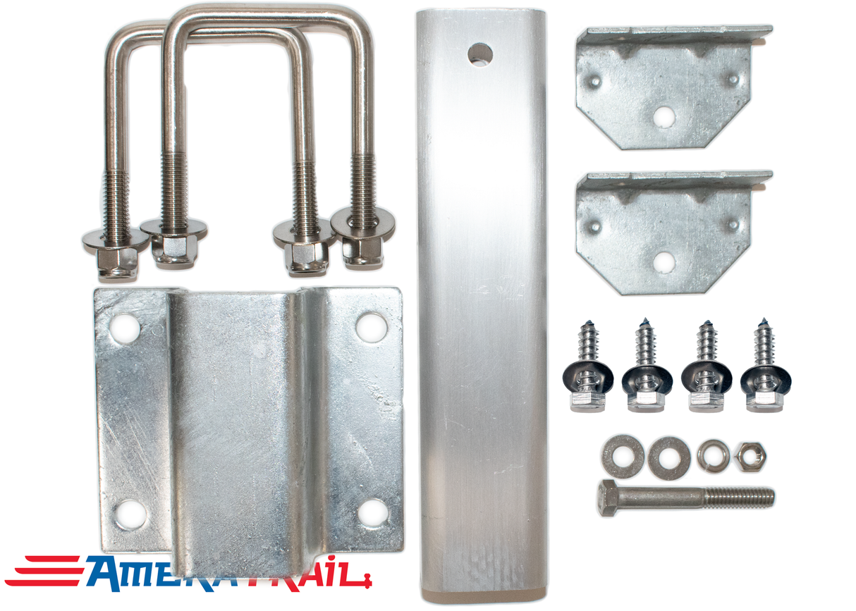 Dual Support Adjustable Bunk Bracket System - Complete Kit, All Stainless-Steel Hardware