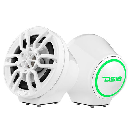 6.5” Universal Flat Mount Kick Panel Speaker Pod – Jet Skis, Jeeps, Motorcycles – RGB LED Lights