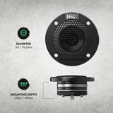 AudioControl EPICPRO3NT 3" 140W RMS Neodymium Tweeters (Pair) AudioControl