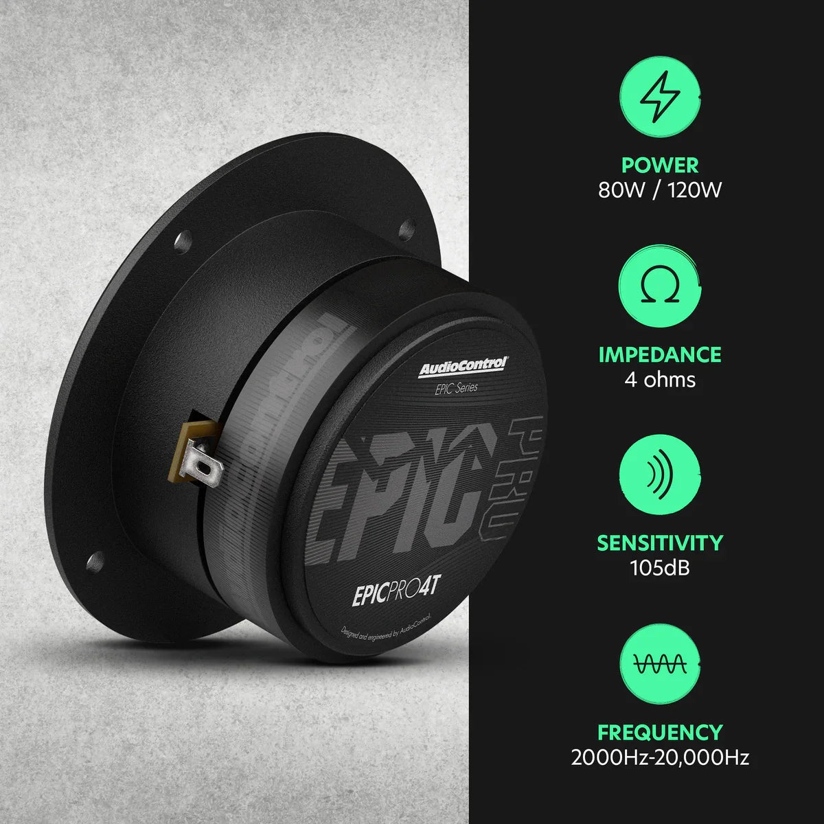 AudioControl EPICPRO4T 4" 80W RMS Bullet Tweeters (Pair) AudioControl