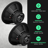 AudioControl EPICX 12 | 12" 500W RMS Subwoofer DVC AudioControl