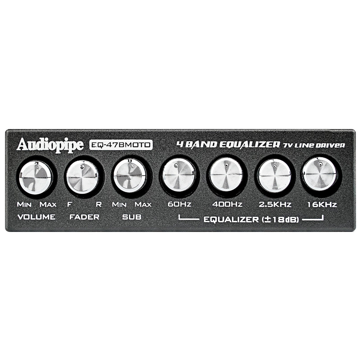 4 Band Graphic Equalizer with 7 V Line Driver (EQ-47BMOTO) Audiopipe