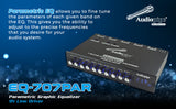 Audiopipe 7 Band Parametric Graphic Equalizer with 9V Line Driver (EQ-707PAR） Audiopipe