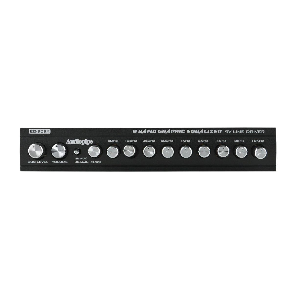 Audiopipe 9 Band Graphic Equalizer with 9 V LINE DRIVER (EQ-909X) Audiopipe
