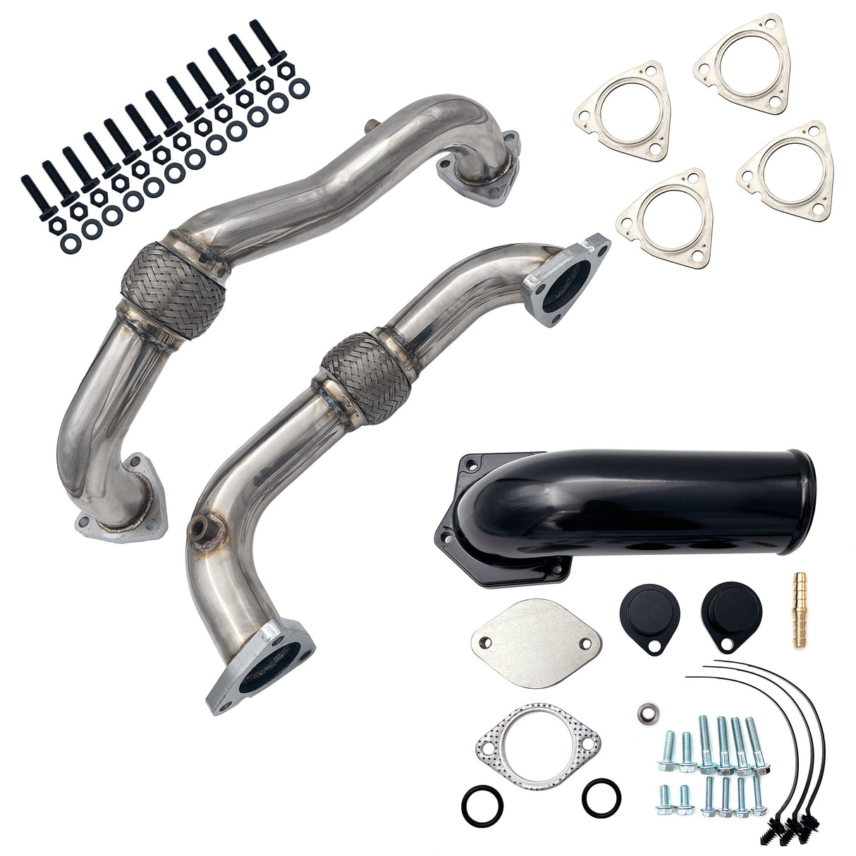 2008-2010 6.4L Ford Powerstroke 4" DPF/DEF/EGR Delete All-in-One Kit TruckTok