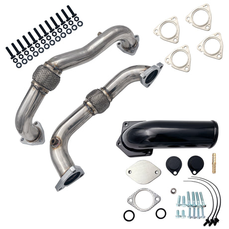 2008-2010 6.4L Ford Powerstroke 4" DPF/DEF/EGR Delete All-in-One Kit TruckTok