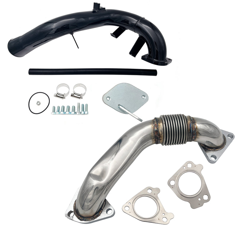 TruckTok 2006-2007.5 6.6L Chevy Duramax Passenger Up-Pipe & EGR Delete Kit w/Intake