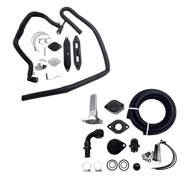 TruckTok 2011-2023 6.7L Ford Powerstroke CCV PCV Reroute Ventilation EGR Delete Kit TruckTok