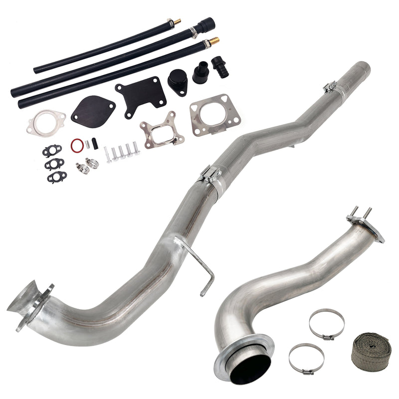 TruckTok 2017-2023 6.6L Duramax 4" DPF pipe & 3.5" Downpipe w/EGR Delete kit