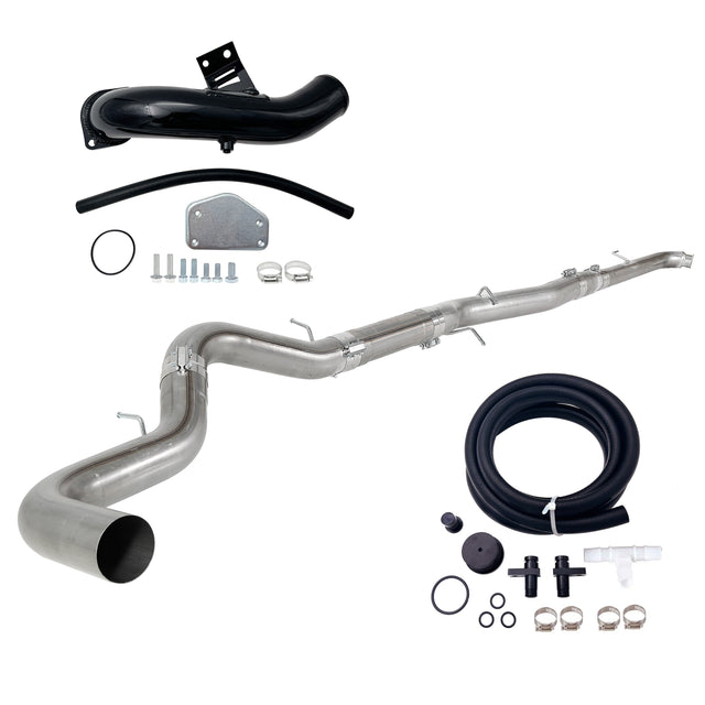 2004-2005 6.6L Duramax LLY 5" DP-Back DPF Race Pipe & EGR cooler Delete Kit TruckTok