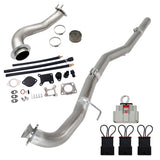 2017-2019 6.6L Duramax L5P 4" DPF Delete pipe & 3.5" Downpipe w/EGR Delete kit TruckTok