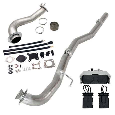 Trucktok 2020-2023 6.6L Duramax L5P 4" DPF Delete pipe & 3.5" Downpipe w/EGR Delete kit TruckTok
