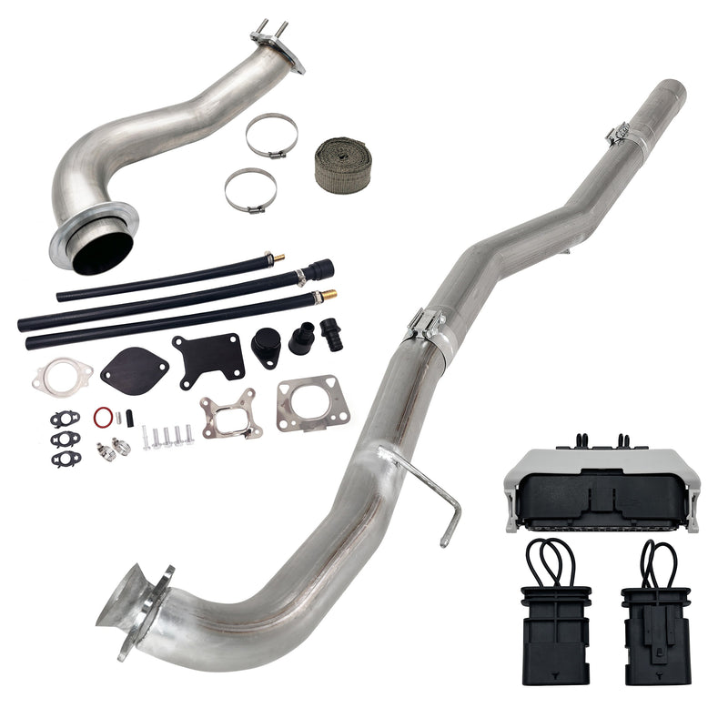 Trucktok 2020-2023 6.6L Duramax L5P 4" DPF Delete pipe & 3.5" Downpipe w/EGR Delete kit