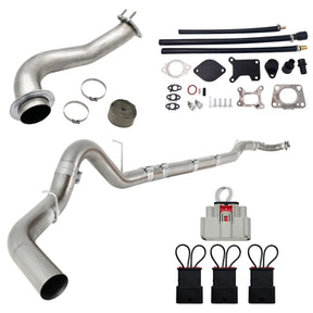 TruckTok 2017-2019 6.6L Duramax L5P 5" DPF Delete pipe & 3.5" Downpipe w/EGR Delete kit TruckTok