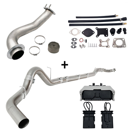 TruckTok 2020-2023 6.6L Duramax L5P 5" DPF Delete pipe & 3.5" Downpipe w/EGR Delete kit TruckTok