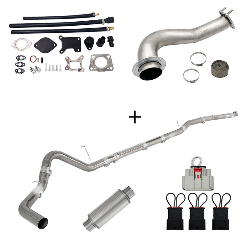 TruckTok 2017-2023 6.6L Duramax L5P DPF/CCV/EGR Delete & Downpipe w/Can Bus kit