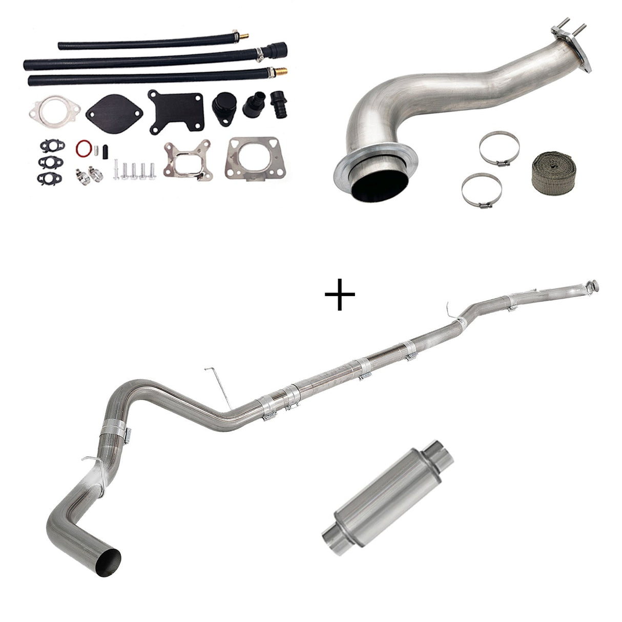 TruckTok 2017-2023 6.6L Duramax L5P DPF/CCV/EGR Delete & Downpipe w/Can Bus kit TruckTok