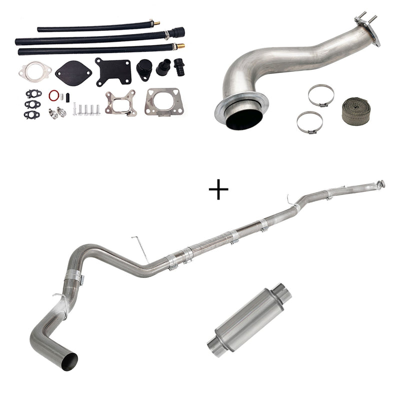 TruckTok 2017-2023 6.6L Duramax L5P DPF/CCV/EGR Delete & Downpipe w/Can Bus kit