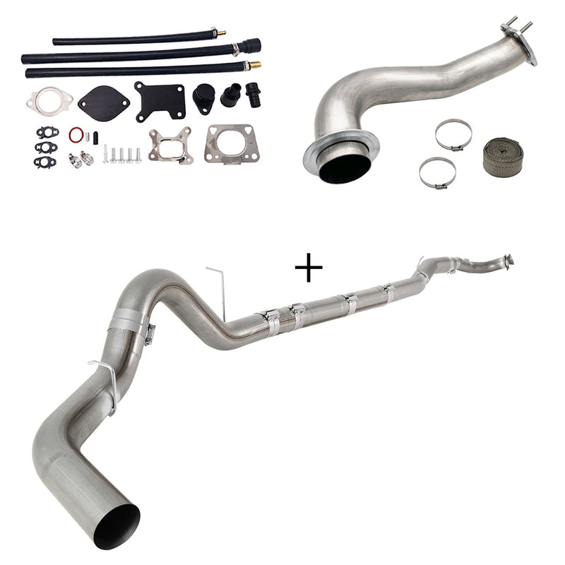 TruckTok 2017-2023 6.6L Duramax L5P DPF/CCV/EGR Delete & Downpipe w/Can Bus kit