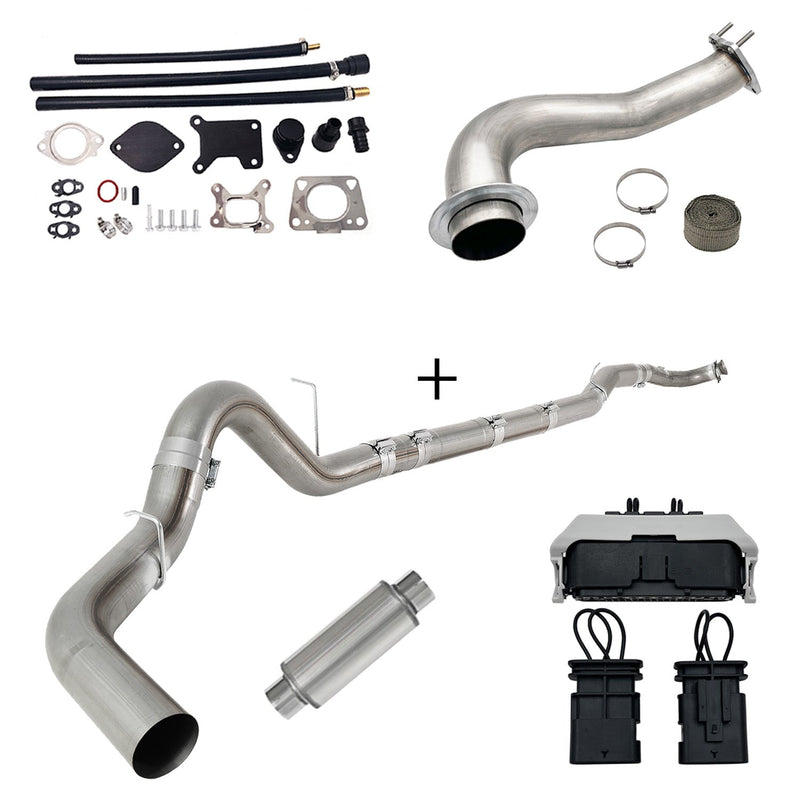 TruckTok 2017-2023 6.6L Duramax L5P DPF/CCV/EGR Delete & Downpipe w/Can Bus kit