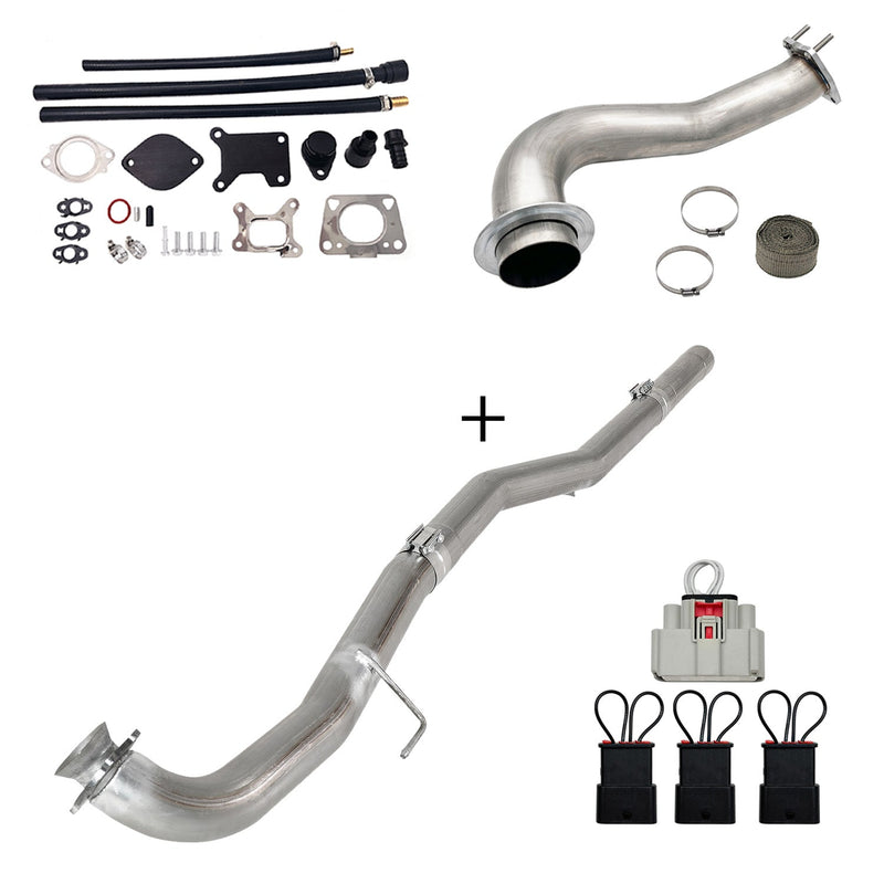 TruckTok 2017-2023 6.6L Duramax L5P DPF/CCV/EGR Delete & Downpipe w/Can Bus kit