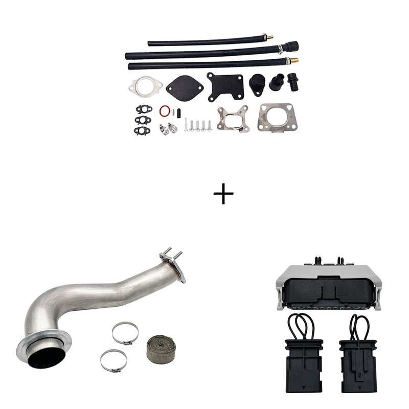 TruckTok 2017-2023 6.6L Duramax L5P DPF/CCV/EGR Delete & Downpipe w/Can Bus kit