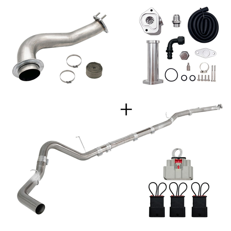 TruckTok 2017-2023 6.6L Duramax L5P DPF/CCV/EGR Delete & Downpipe w/Can Bus kit