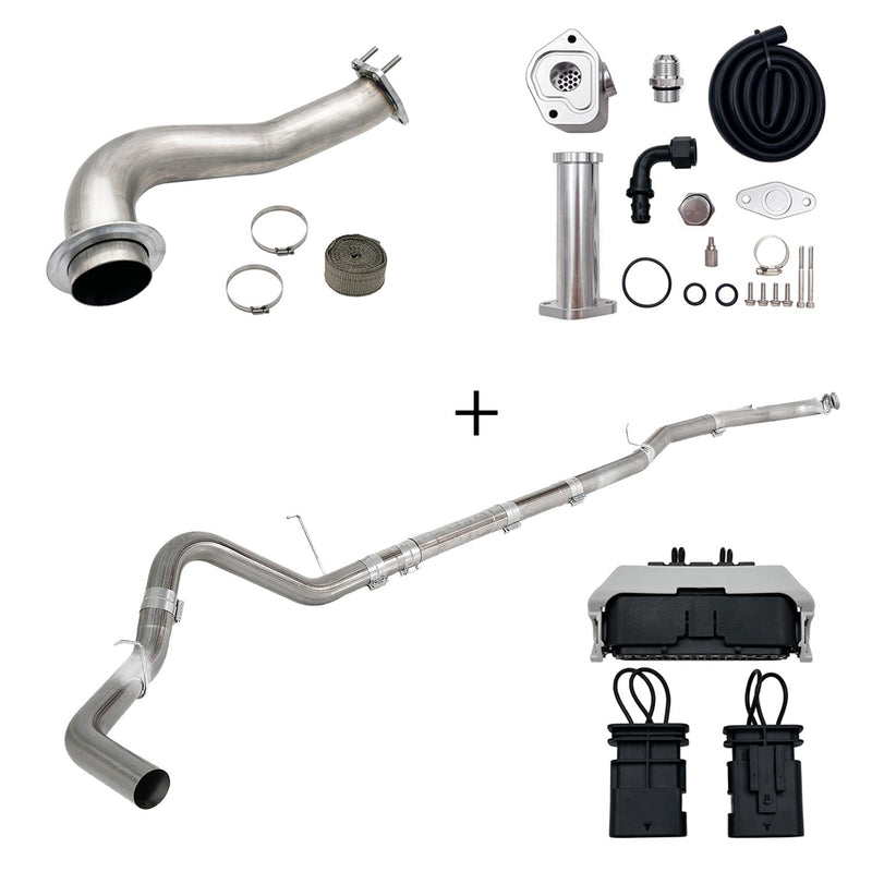 TruckTok 2017-2023 6.6L Duramax L5P DPF/CCV/EGR Delete & Downpipe w/Can Bus kit