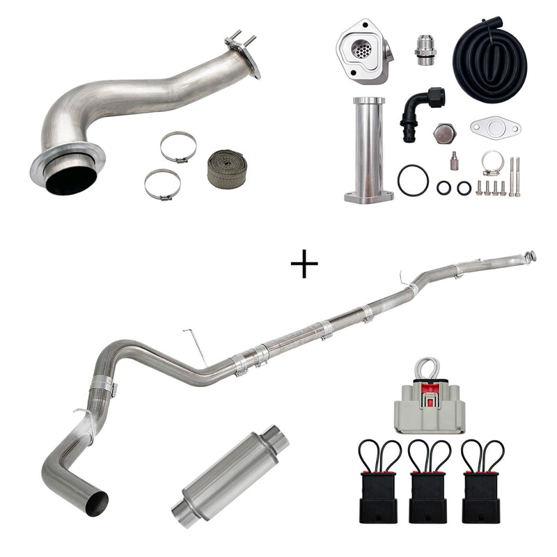TruckTok 2017-2023 6.6L Duramax L5P DPF/CCV/EGR Delete & Downpipe w/Can Bus kit