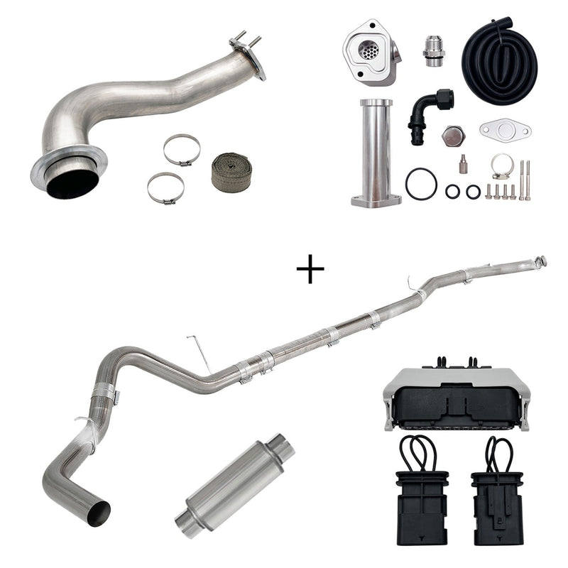 TruckTok 2017-2023 6.6L Duramax L5P DPF/CCV/EGR Delete & Downpipe w/Can Bus kit