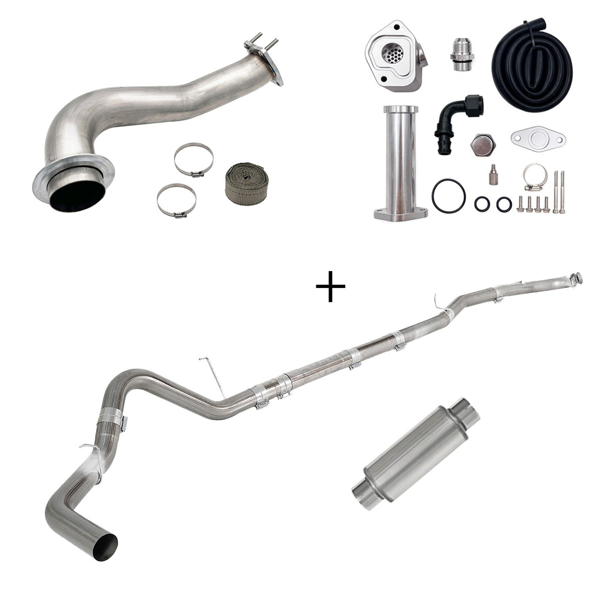 TruckTok 2017-2023 6.6L Duramax L5P DPF/CCV/EGR Delete & Downpipe w/Can Bus kit TruckTok