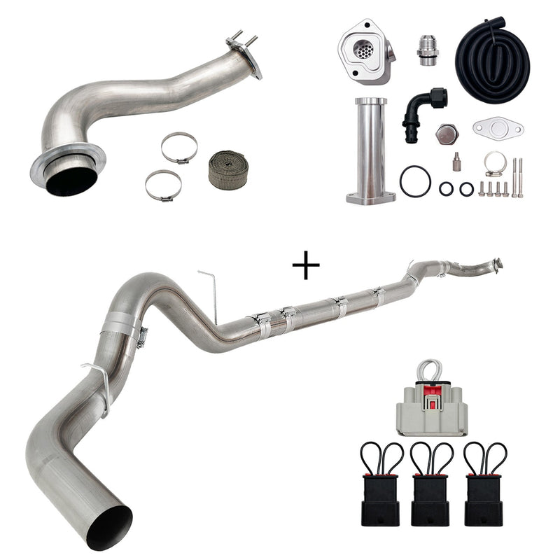 TruckTok 2017-2023 6.6L Duramax L5P DPF/CCV/EGR Delete & Downpipe w/Can Bus kit