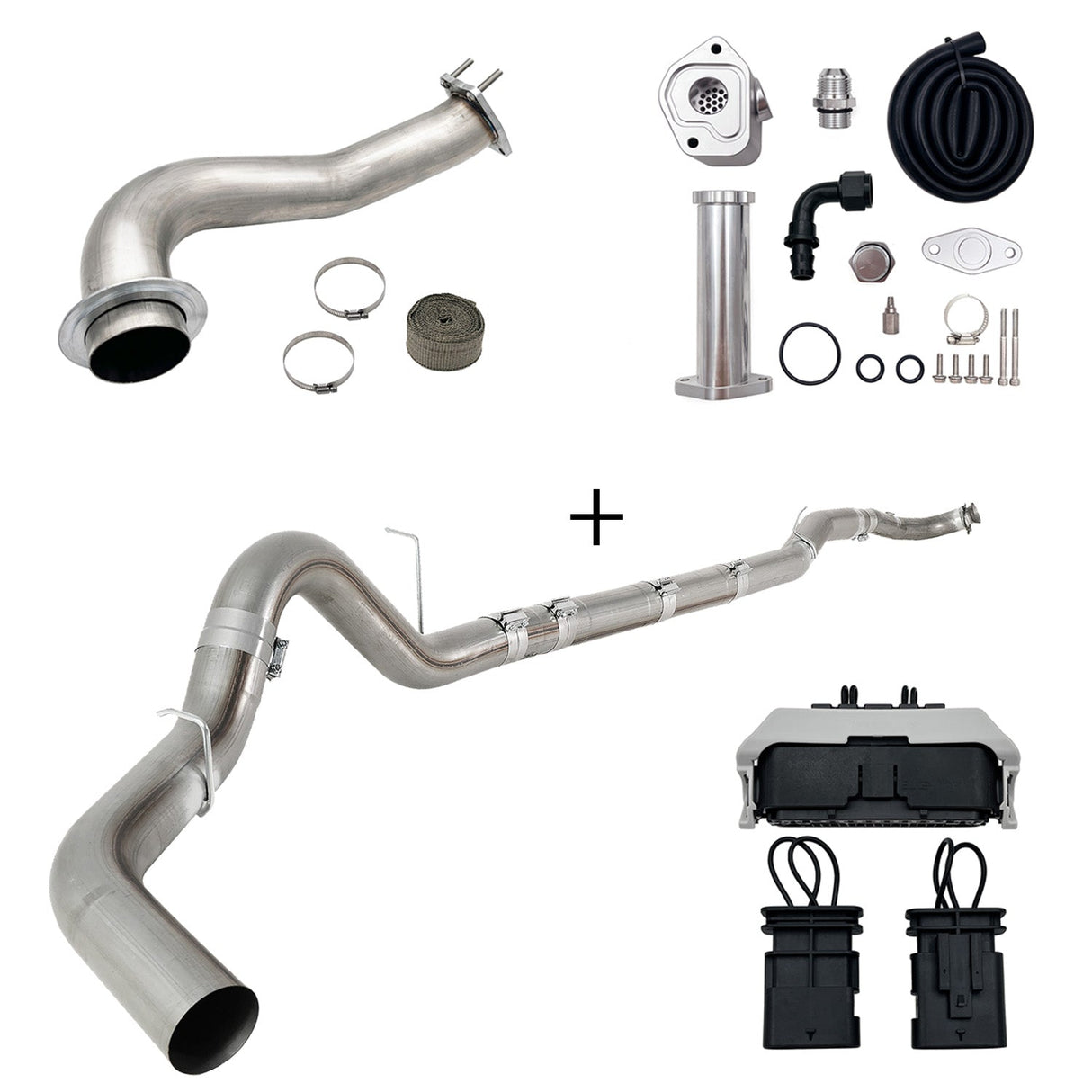 TruckTok 2017-2023 6.6L Duramax L5P DPF/CCV/EGR Delete & Downpipe w/Can Bus kit TruckTok