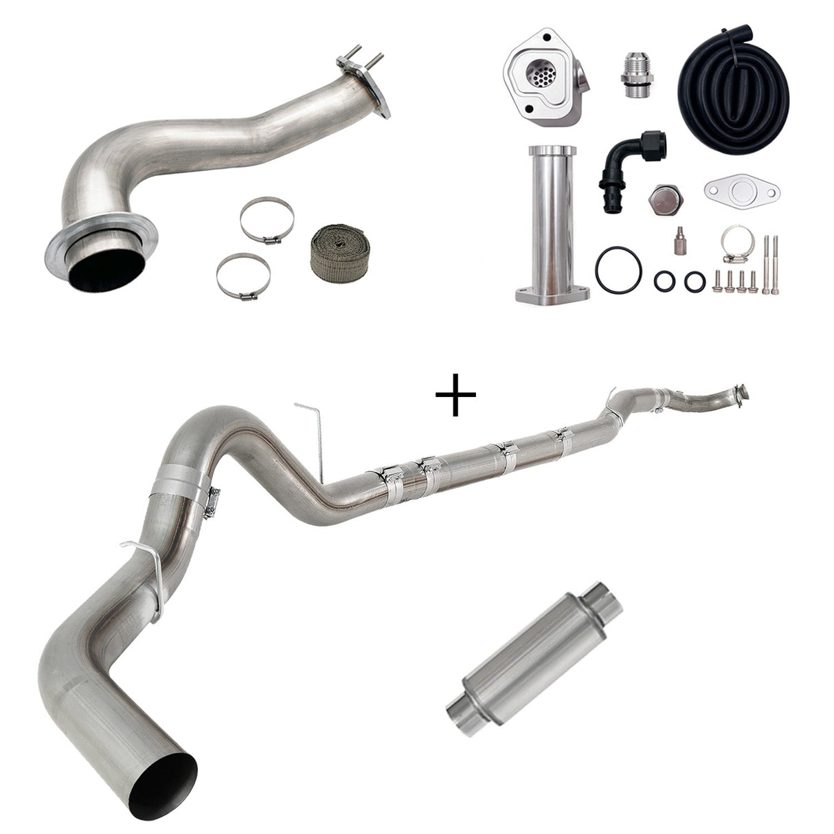 TruckTok 2017-2023 6.6L Duramax L5P DPF/CCV/EGR Delete & Downpipe w/Can Bus kit TruckTok