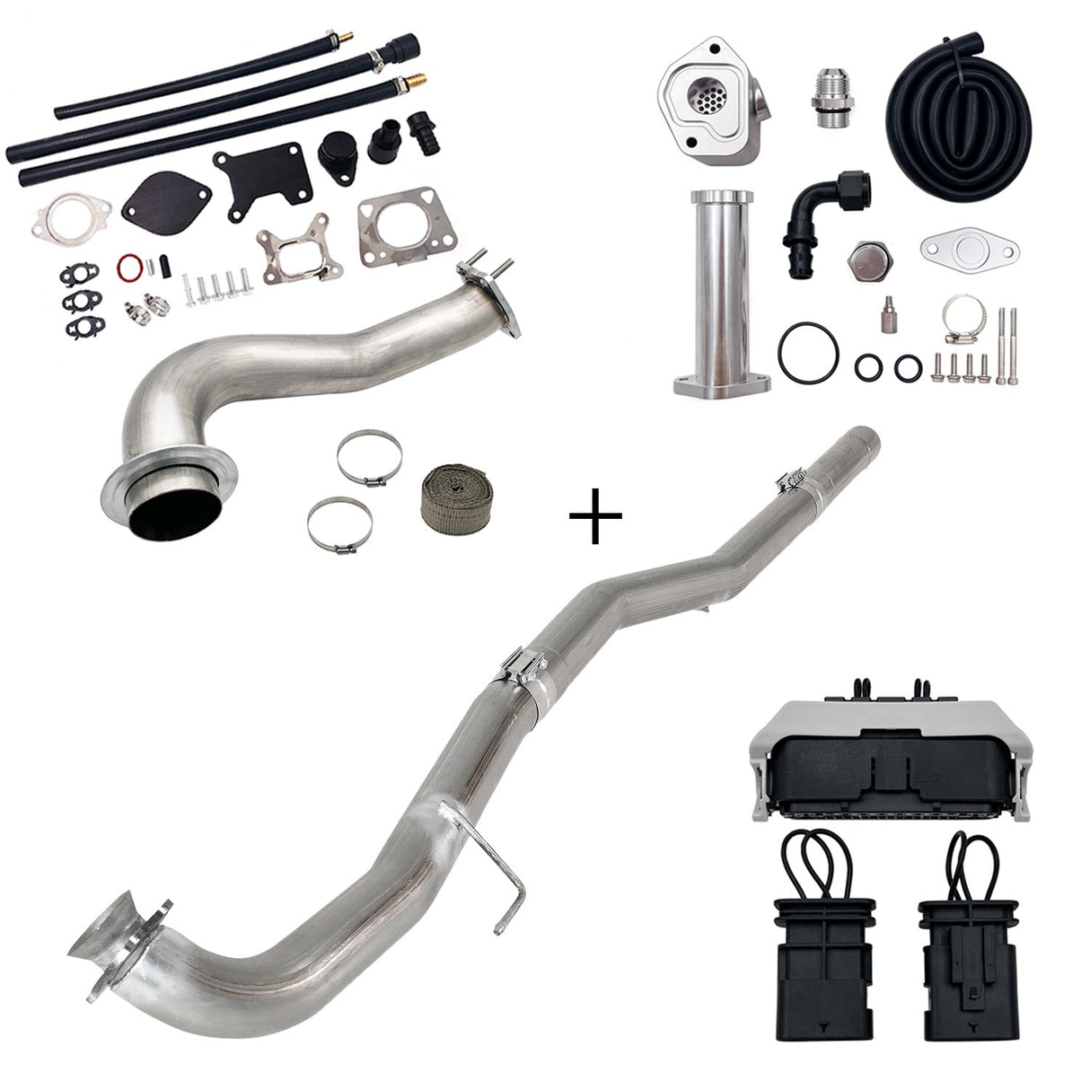 TruckTok 2017-2023 6.6L Duramax L5P DPF/CCV/EGR Delete & Downpipe w/Can Bus kit TruckTok