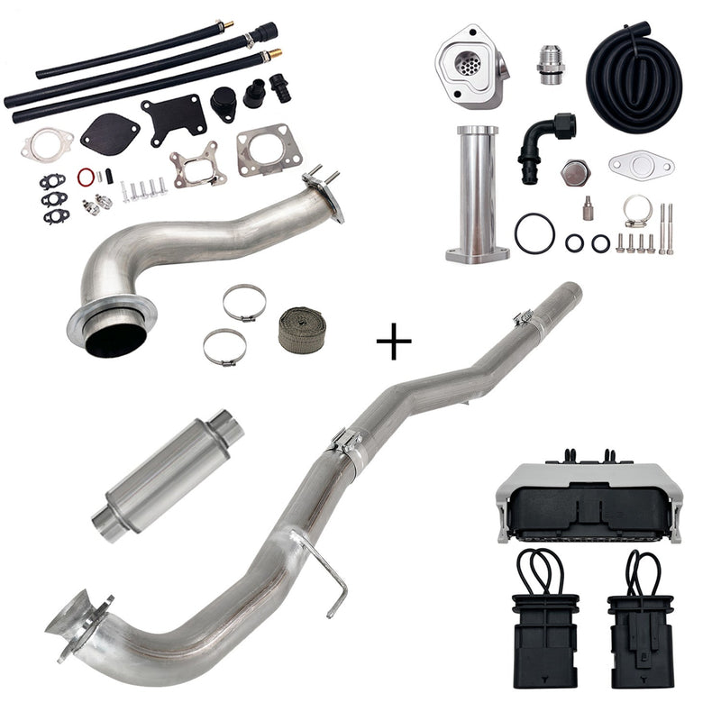 TruckTok 2017-2023 6.6L Duramax L5P DPF/CCV/EGR Delete & Downpipe w/Can Bus kit