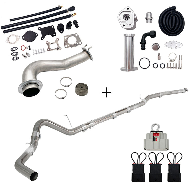 TruckTok 2017-2023 6.6L Duramax L5P DPF/CCV/EGR Delete & Downpipe w/Can Bus kit