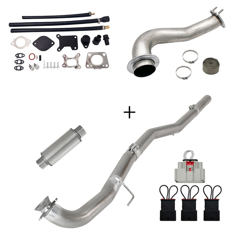 TruckTok 2017-2023 6.6L Duramax L5P DPF/CCV/EGR Delete & Downpipe w/Can Bus kit