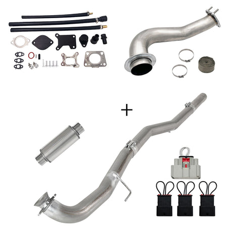 TruckTok 2017-2023 6.6L Duramax L5P DPF/CCV/EGR Delete & Downpipe w/Can Bus kit TruckTok