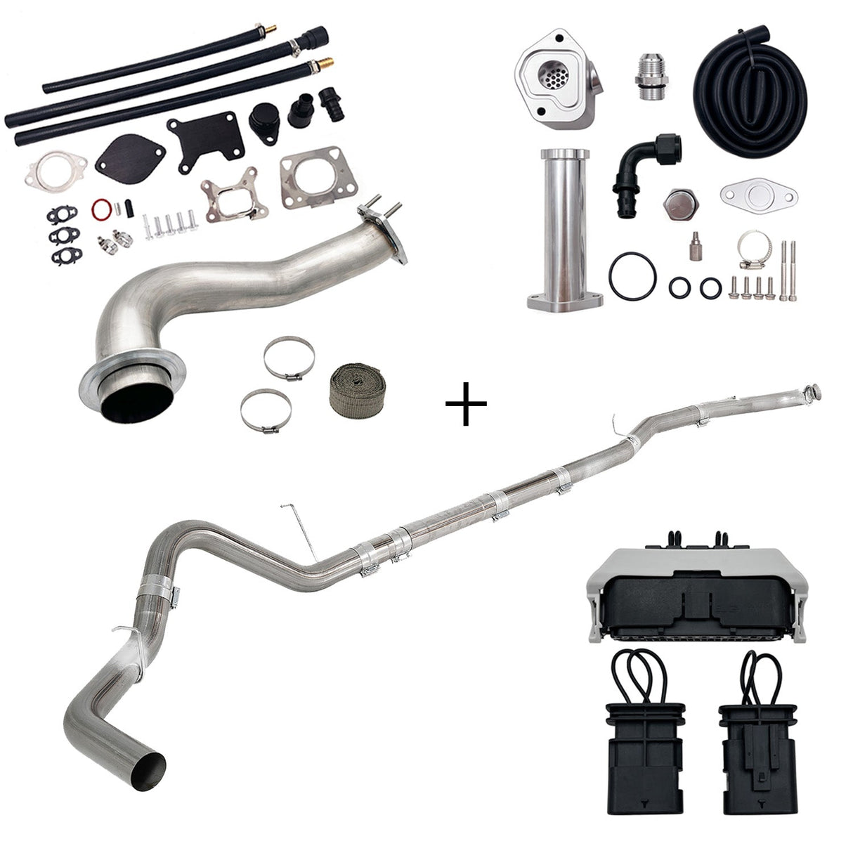 TruckTok 2017-2023 6.6L Duramax L5P DPF/CCV/EGR Delete & Downpipe w/Can Bus kit TruckTok